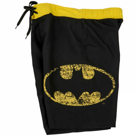 Batman Symbol Heather Black Board Shorts
